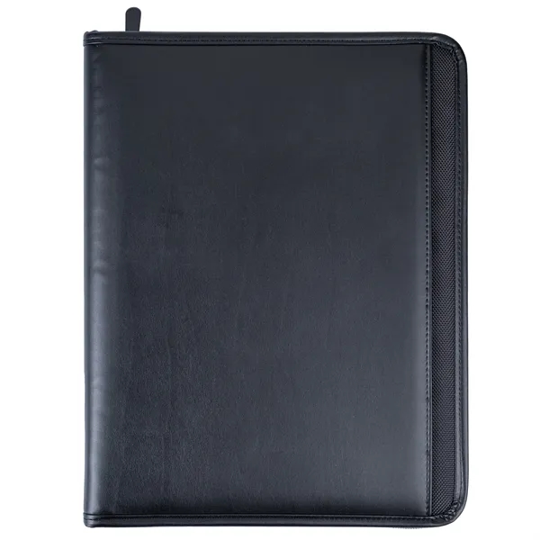 The integrated letter size clipboard zipper padfolio is made of simulated... from ASI 46755 Cosmo Promos