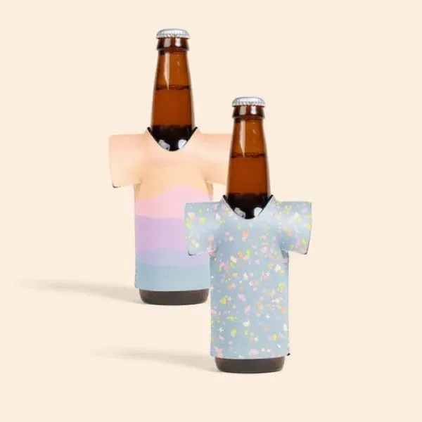 Neoprene jersey-shaped longneck bottle coolers with full bleed 4CP sublimation.... from ASI 74710 Numo / NUMO