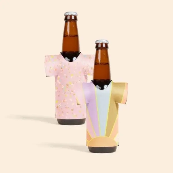 Neoprene jersey-shaped longneck bottle coolers with full bleed 4CP sublimation.... from ASI 74710 Numo / NUMO