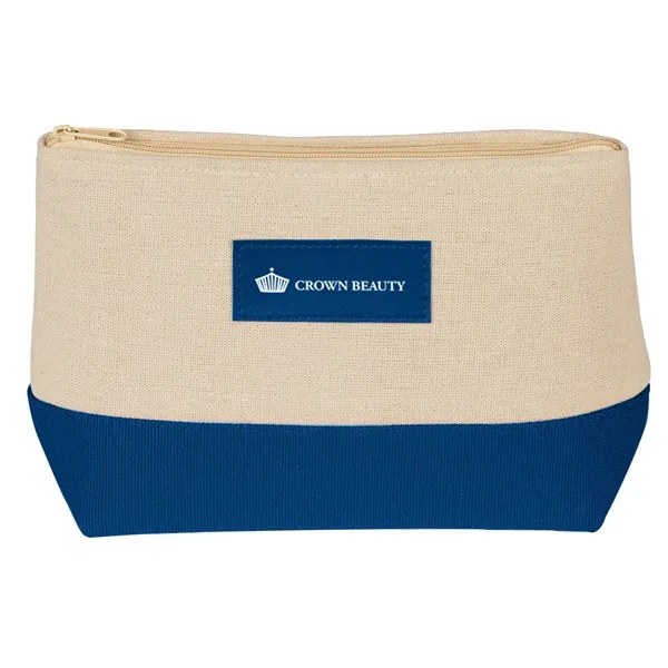 Cosmetic bag with zipper, made of Jute and Canvas materials.... from ASI 61125 Hit Promotional Products / Hit®