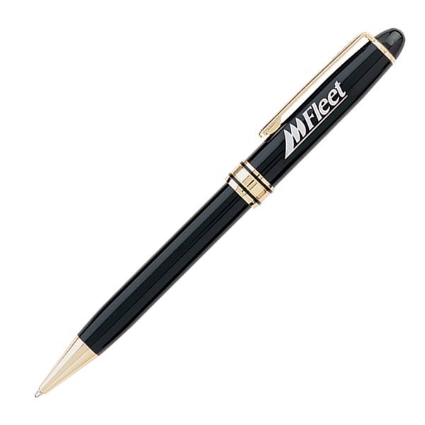 Twist-action aluminum ballpoint pen with a metallic color barrel featuring a... from ASI 68190 Lungsal / Lungsal