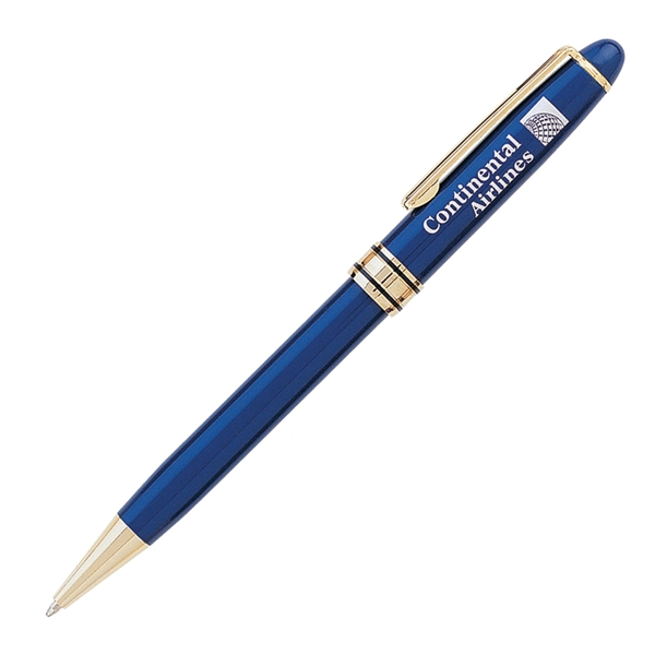Twist-action aluminum ballpoint pen with a metallic color barrel featuring a... from ASI 68190 Lungsal / Lungsal