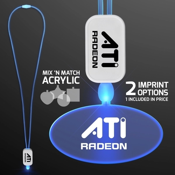 Neon Look LED Cool Lanyards with Acrylic Pendants.... from ASI 34194 ALightPromos / Alight Promotional Products