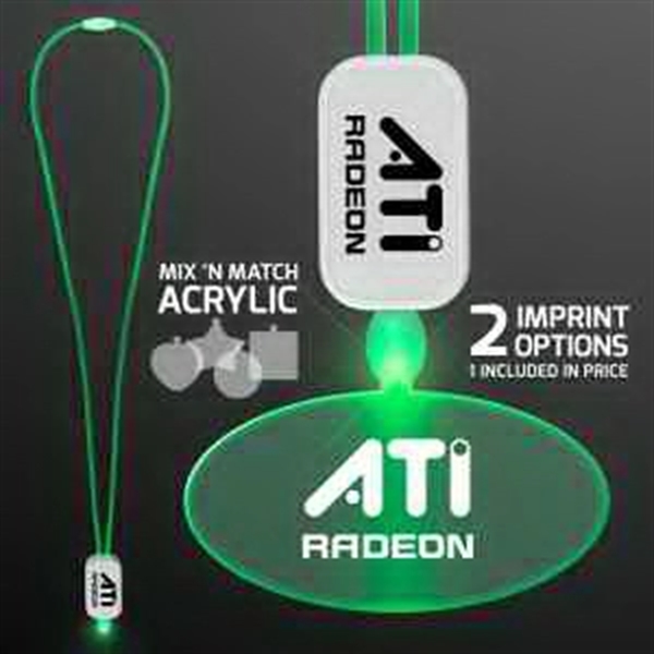 Neon Look LED Cool Lanyards with Acrylic Pendants.... from ASI 34194 ALightPromos / Alight Promotional Products