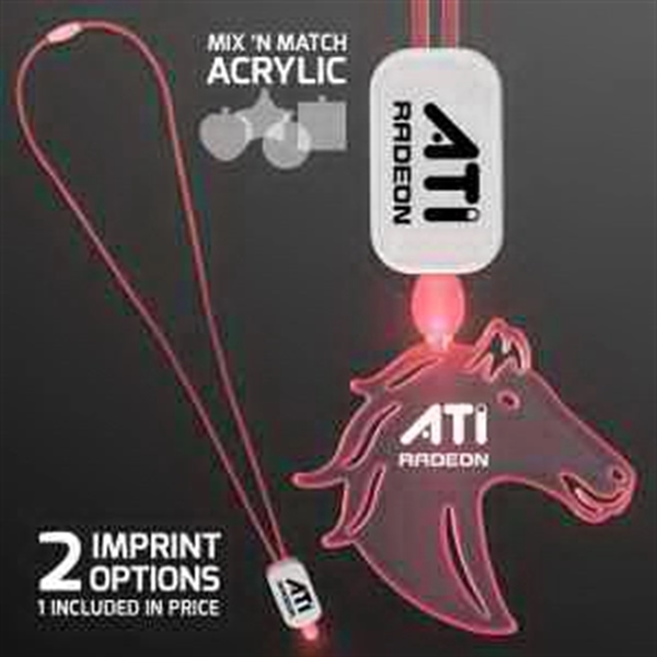Neon Look LED Cool Lanyards with Acrylic Pendants.... from ASI 34194 ALightPromos / Alight Promotional Products