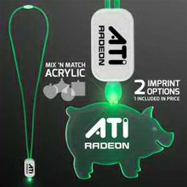 Neon Look LED Cool Lanyards with Acrylic Pendants.... from ASI 34194 ALightPromos / Alight Promotional Products