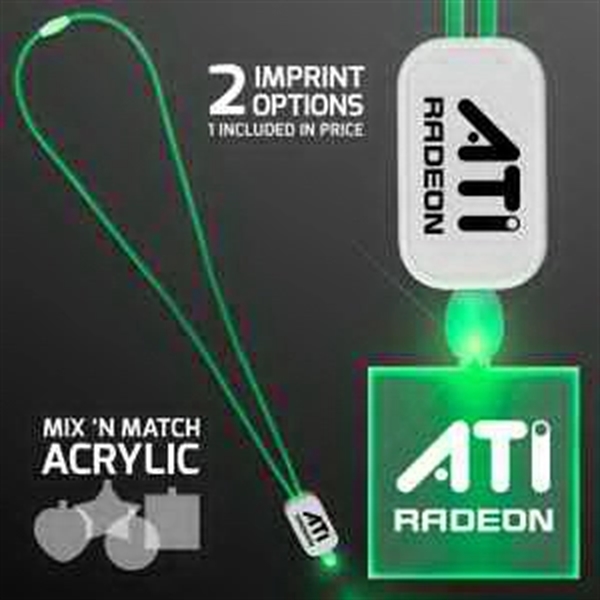 Neon Look LED Cool Lanyards with Acrylic Pendants.... from ASI 34194 ALightPromos / Alight Promotional Products