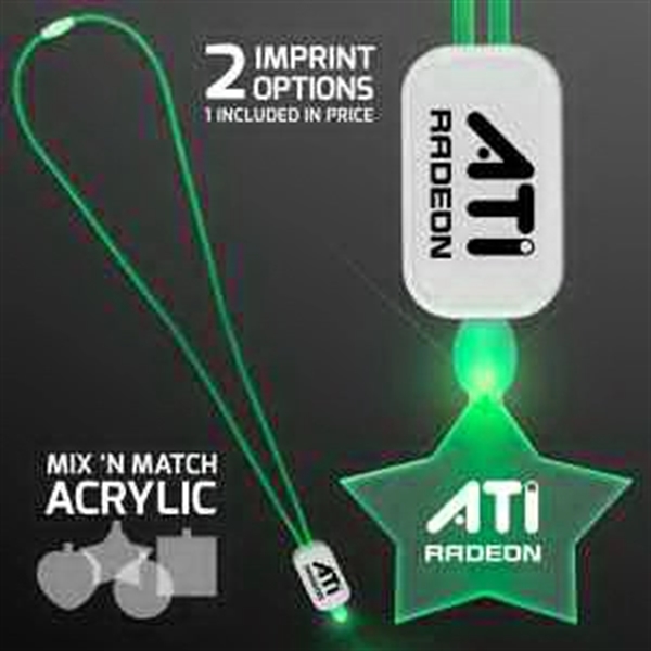 Neon Look LED Cool Lanyards with Acrylic Pendants.... from ASI 34194 ALightPromos / Alight Promotional Products