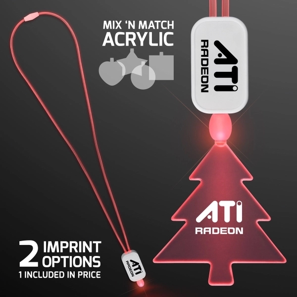 Neon Look LED Cool Lanyards with Acrylic Pendants.... from ASI 34194 ALightPromos / Alight Promotional Products