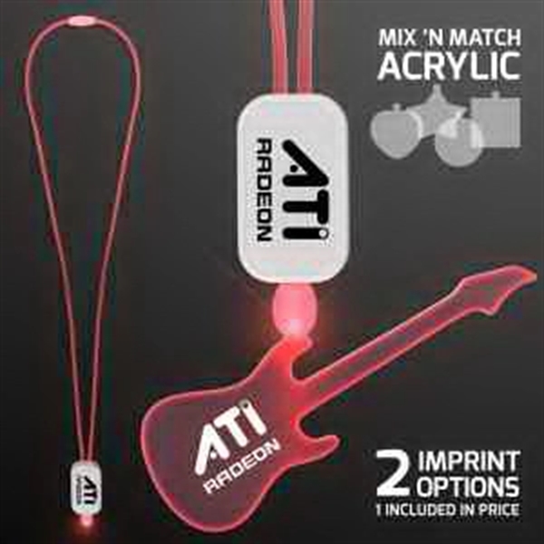 Neon Look LED Cool Lanyards with Acrylic Pendants.... from ASI 34194 ALightPromos / Alight Promotional Products