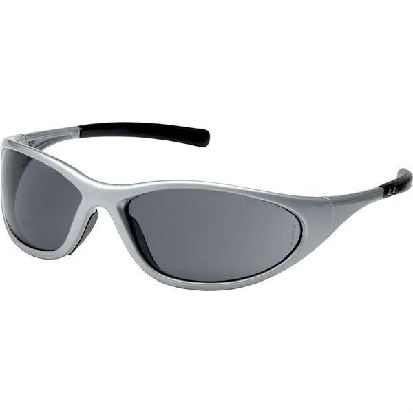 Safety glasses with straight back rubber coated temple tips and silver... from ASI 54100 Fields Manufacturing Inc / TargetLine®