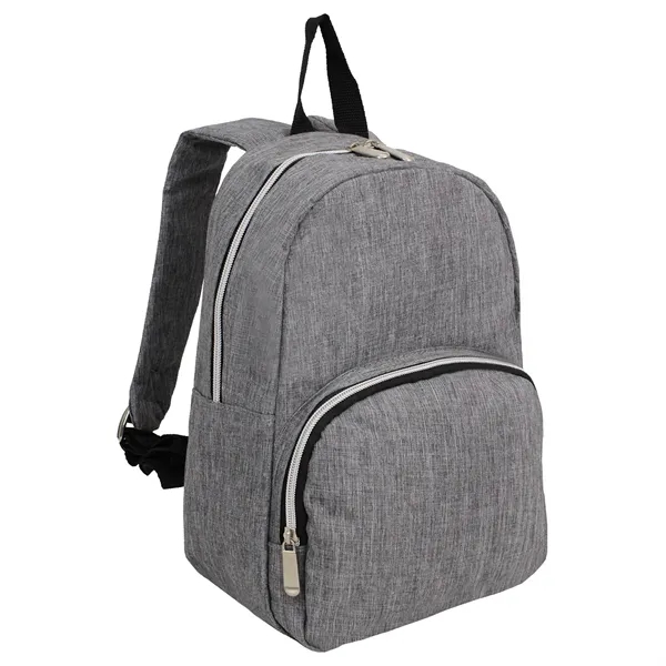 9"W x 13"H x 5"H Mini Heather Gray Backpack with front... from ASI 37980 Bagworld