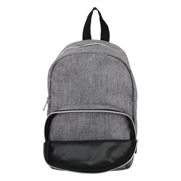 9"W x 13"H x 5"H Mini Heather Gray Backpack with front... from ASI 37980 Bagworld