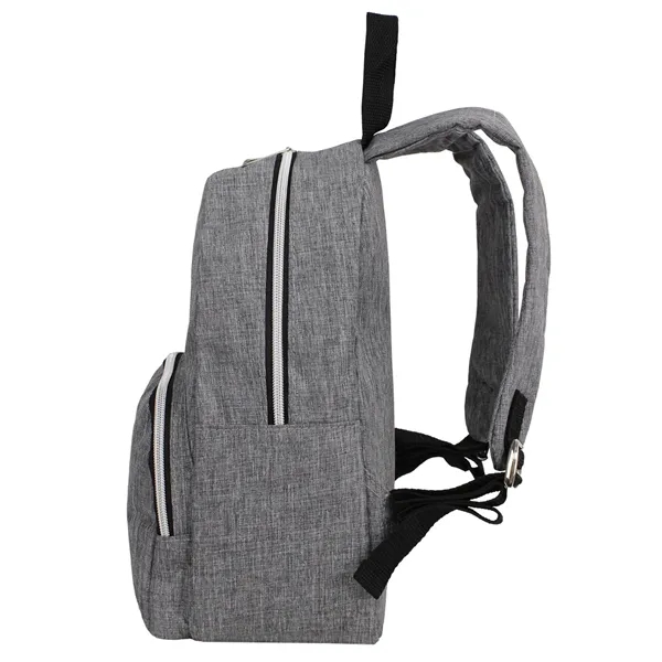 9"W x 13"H x 5"H Mini Heather Gray Backpack with front... from ASI 37980 Bagworld