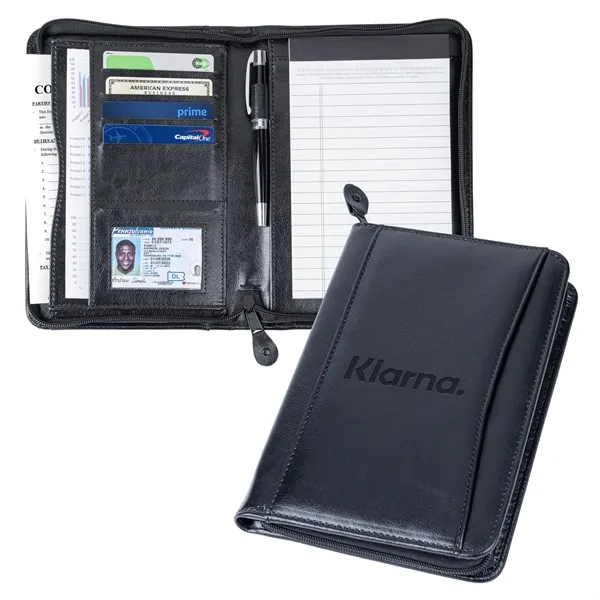 Simulated leather junior portfolio with inside organizer and 5" x 8"... from ASI 46755 Cosmo Promos