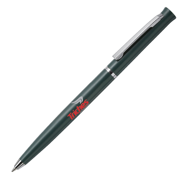 Ultra-slim plastic twist-action pen with a solid opaque color and a... from ASI 68190 Lungsal / Lungsal