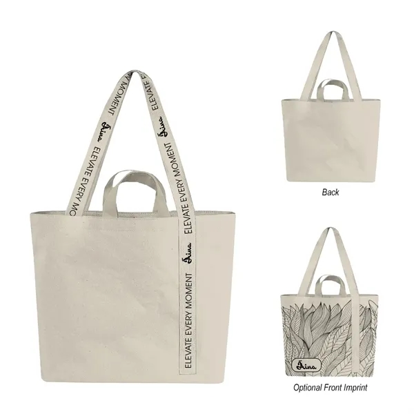 Recycled cotton canvas tote bag with 65.5" shoulder mono-strap and 12"... from ASI 61125 Hit Promotional Products / Hit®