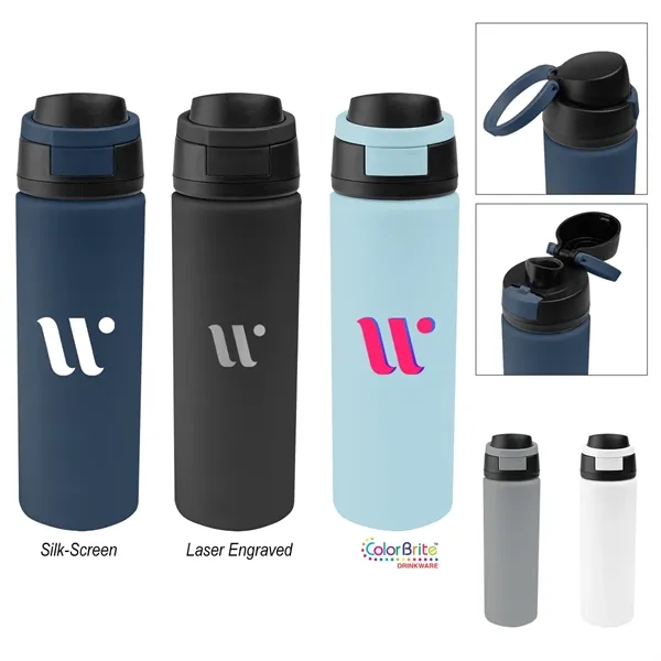 32 oz. recycled stainless steel bottle with single-wall construction, screw-on lid... from ASI 61125 Hit Promotional Products / Hit®