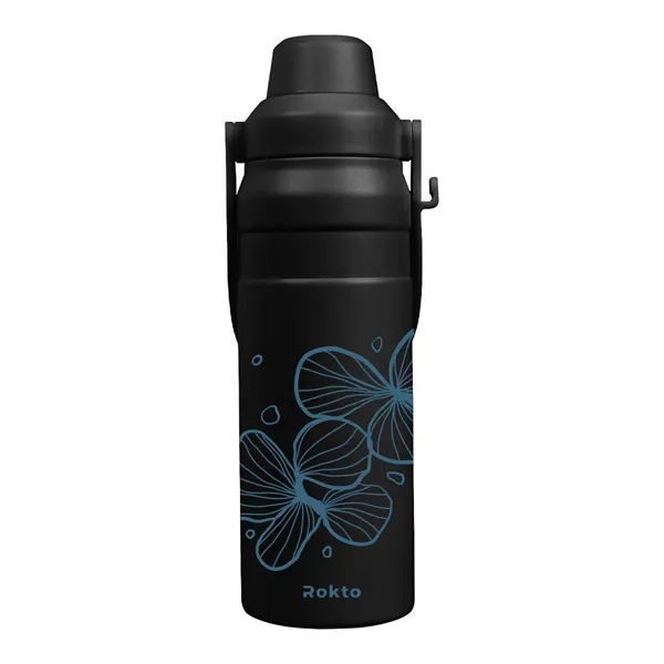 24 oz. double wall stainless steel bottle with screw-on lid and... from ASI 61125 Hit Promotional Products / Hit®
