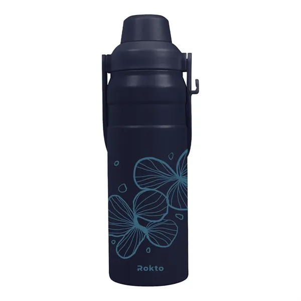 24 oz. double wall stainless steel bottle with screw-on lid and... from ASI 61125 Hit Promotional Products / Hit®