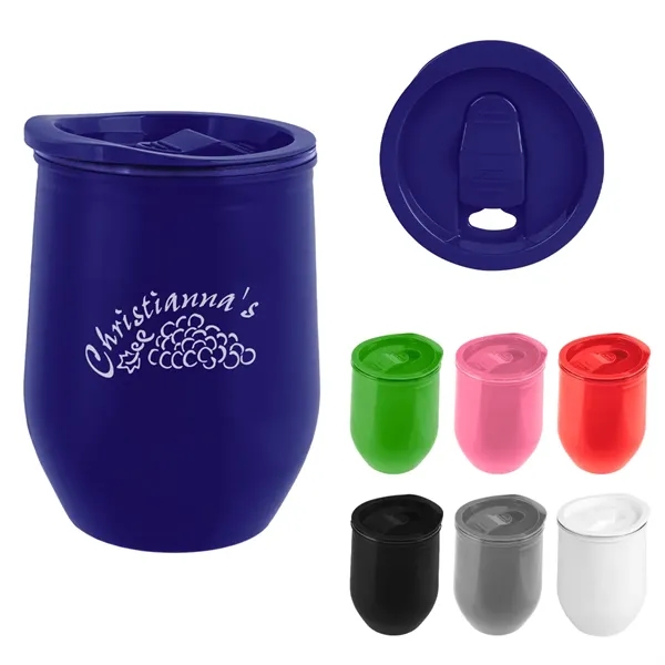 12 oz. recycled acrylic wine tumbler with thumb-slide lid.... from ASI 61125 Hit Promotional Products / Hit®