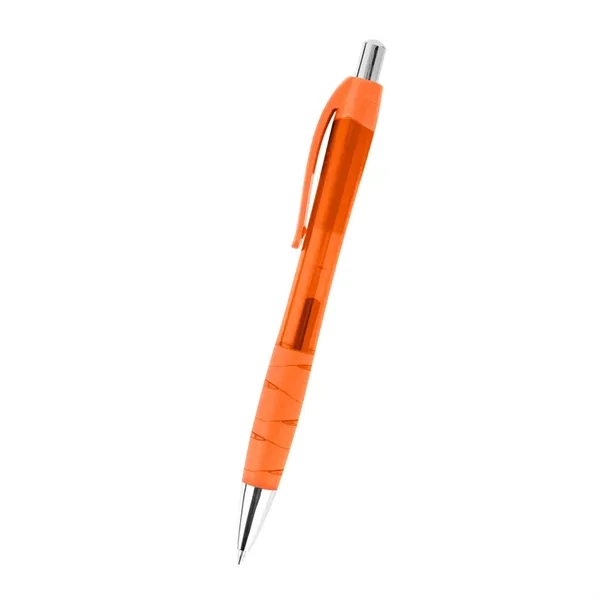 Plunger action ballpoint pen with rubber grip, made from recycled materials.... from ASI 61125 Hit Promotional Products / Hit®