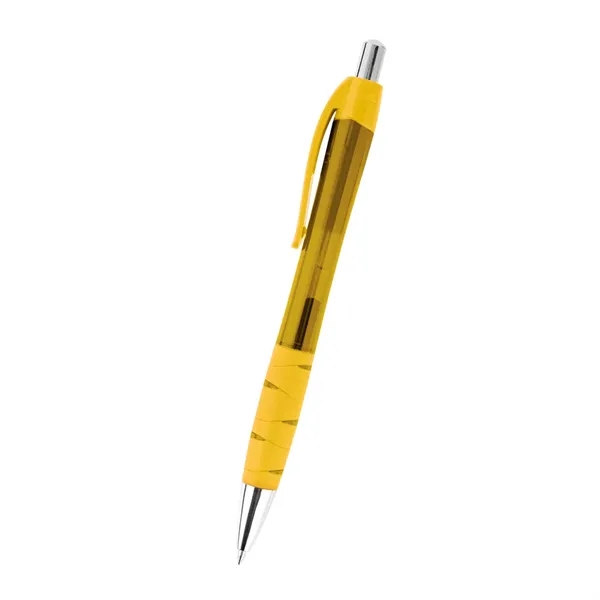 Plunger action ballpoint pen with rubber grip, made from recycled materials.... from ASI 61125 Hit Promotional Products / Hit®