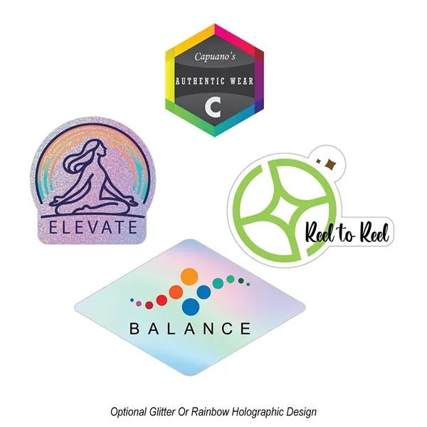 Custom shaped, permanent sticker for indoor use.... from ASI 61125 Hit Promotional Products / Hit®