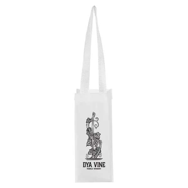 Non-woven laminated wine bottle bag with 23" web carry handles.... from ASI 61125 Hit Promotional Products / Hit®