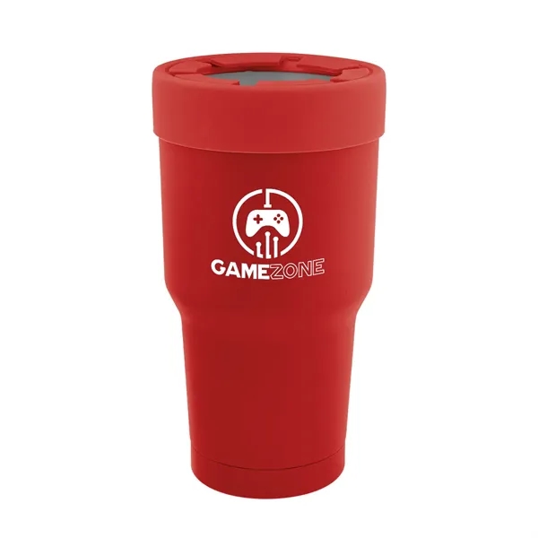 30 oz. stainless steel tumbler with double wall construction and snap-on... from ASI 61125 Hit Promotional Products / Hit®