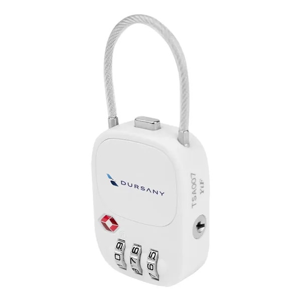 TSA-approved luggage lock with reinforced metal cable and 3-digit combination.... from ASI 61125 Hit Promotional Products / Hit®