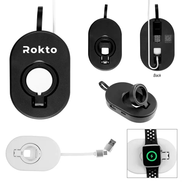 Charging hub with wireless watch dock.... from ASI 61125 Hit Promotional Products / Hit®