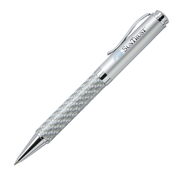 Solid brass twist-action ballpoint pen with a carbon fiber barrel featuring... from ASI 68190 Lungsal / Lungsal