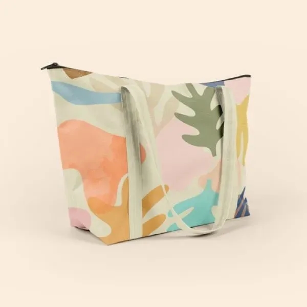 Large tote made of poly with exterior gusset and zipper closure... from ASI 74710 Numo