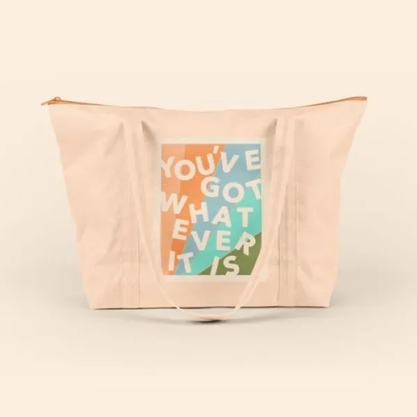 Large tote made of poly with exterior gusset and zipper closure... from ASI 74710 Numo