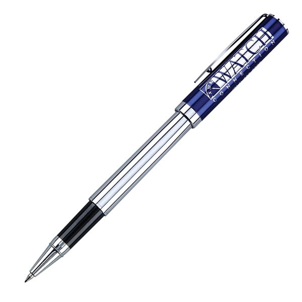 Cap-off, solid brass rollerball pen with translucent enamel color and chrome... from ASI 68190 Lungsal / Lungsal