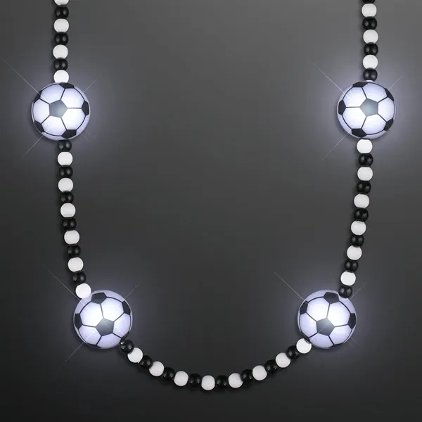 Light Up Soccer Ball Beads Necklace; Blank Stock... from ASI 34194 ALightPromos