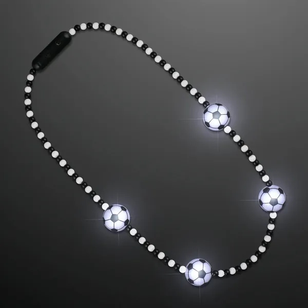 Light Up Soccer Ball Beads Necklace; Blank Stock... from ASI 34194 ALightPromos