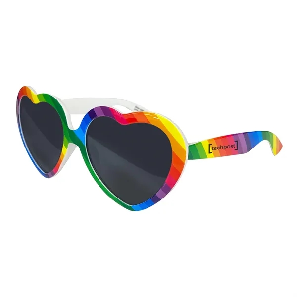 Rainbow colored sunglasses with heart-shaped frames.... from ASI 63549 Jornik Manufacturing Corp