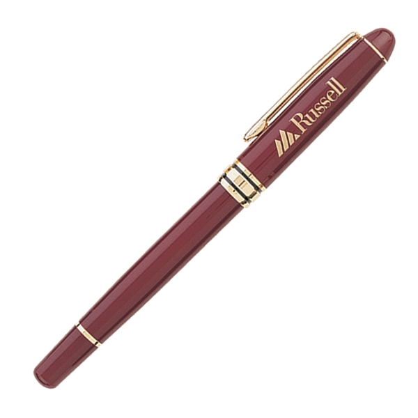 Cap-off rollerball pen with a metallic color barrel with gold clip... from ASI 68190 Lungsal / Lungsal