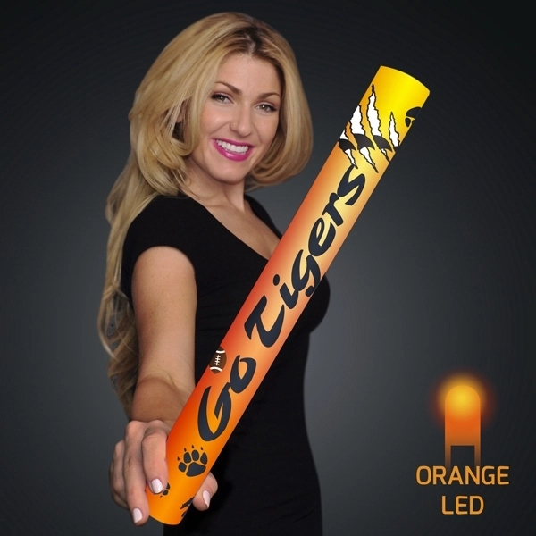 Custom fully wrapped wrapped 16" LED foam cheer stick.... from ASI 34194 ALightPromos / Alight Promotional Products
