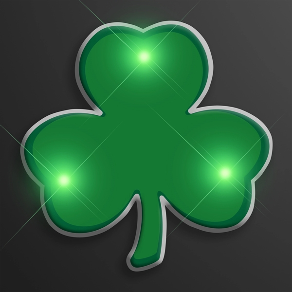 Blank or imprinted. Blinky green shamrock lights.... from ASI 34194 ALightPromos / Alight Promotional Products