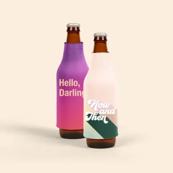 Four-color process bottle insulator, 1/8" thick high-density open-cell scuba foam.... from ASI 74710 Numo / NUMO