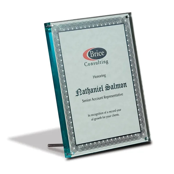 An acrylic certificate holder displays accomplishments while protecting the documents.... from ASI 93986 Visions/Awardcraft / Visions Awards