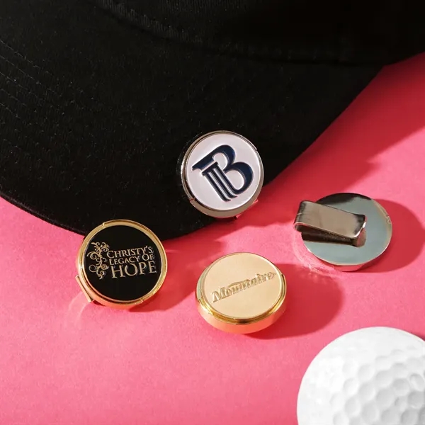 Magnetic hat clip with 25 mm removable golf ball marker.... from ASI 61966 HPG / BCG Creations HPG Gold