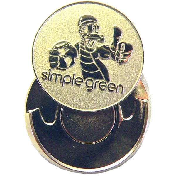 Magnetic hat clip with 25 mm removable golf ball marker.... from ASI 61966 HPG / BCG Creations HPG Gold