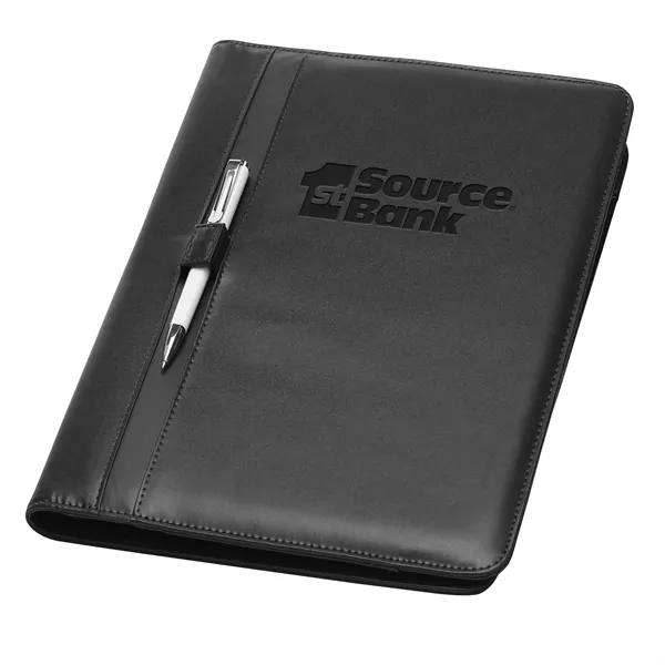 Simulated leather padfolio with 8.5" x 11" writing pad and pen.... from ASI 46755 Cosmo Promos