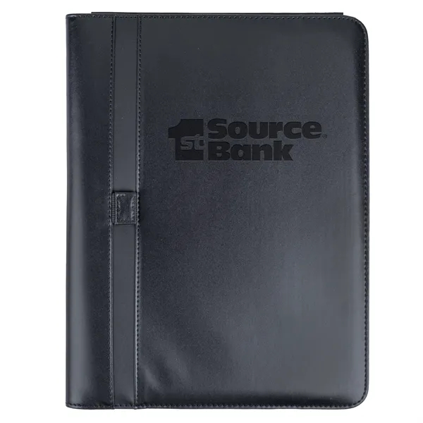 Simulated leather padfolio with 8.5" x 11" writing pad and pen.... from ASI 46755 Cosmo Promos