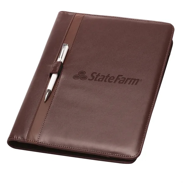 Simulated leather padfolio with 8.5" x 11" writing pad and pen.... from ASI 46755 Cosmo Promos