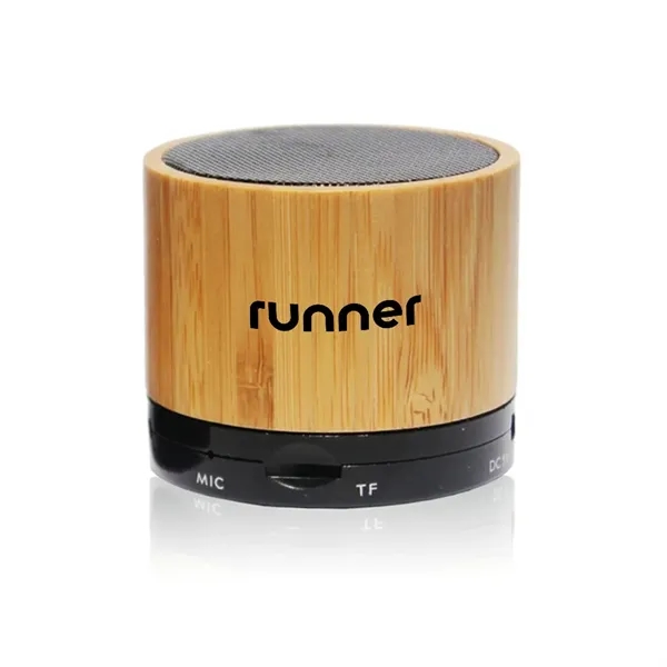 2.36" x 2.36" x 1.97" wood/bamboo speaker with wireless Bluetooth connectivity.... from ASI 39552 BEL Promo